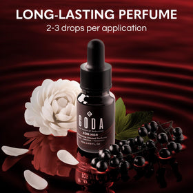 GODA bottle inside a small purse demonstrating convenient travel size