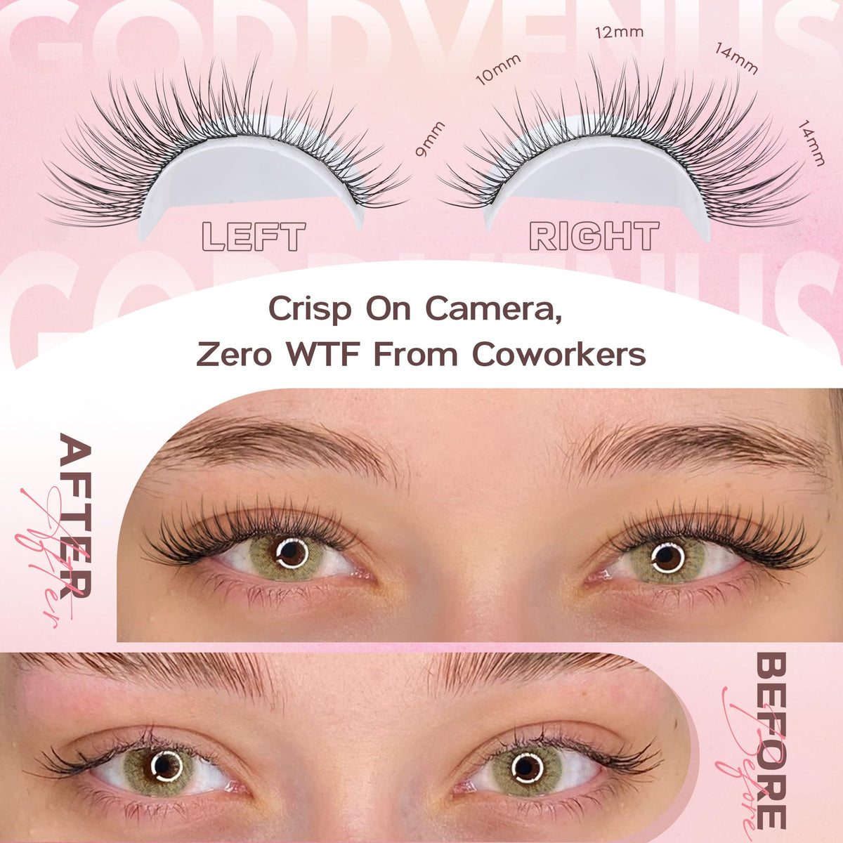 goddvenus application on eyelid demonstrating quick DIY lift and curl