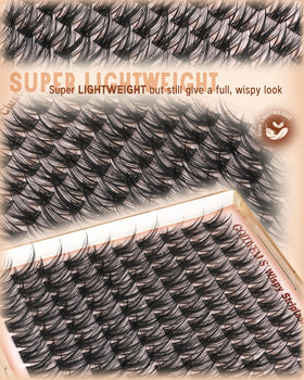 Goddvenus lash cluster bases ready for adhesive ensuring easy at-home application
