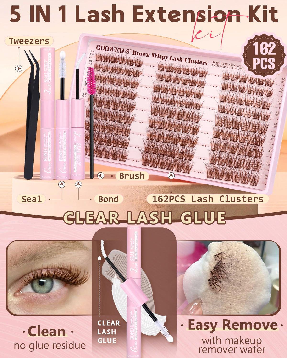 Goddvenus before and after photo showing subtle enhancement and mascara-like finish benefit