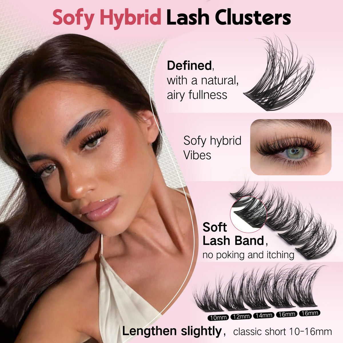 Goddvenus close-up of lash fibers, showing texture and lightweight feel