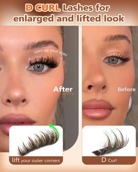 Goddvenus close-up of built-in spikies detail, creates textured full lashes