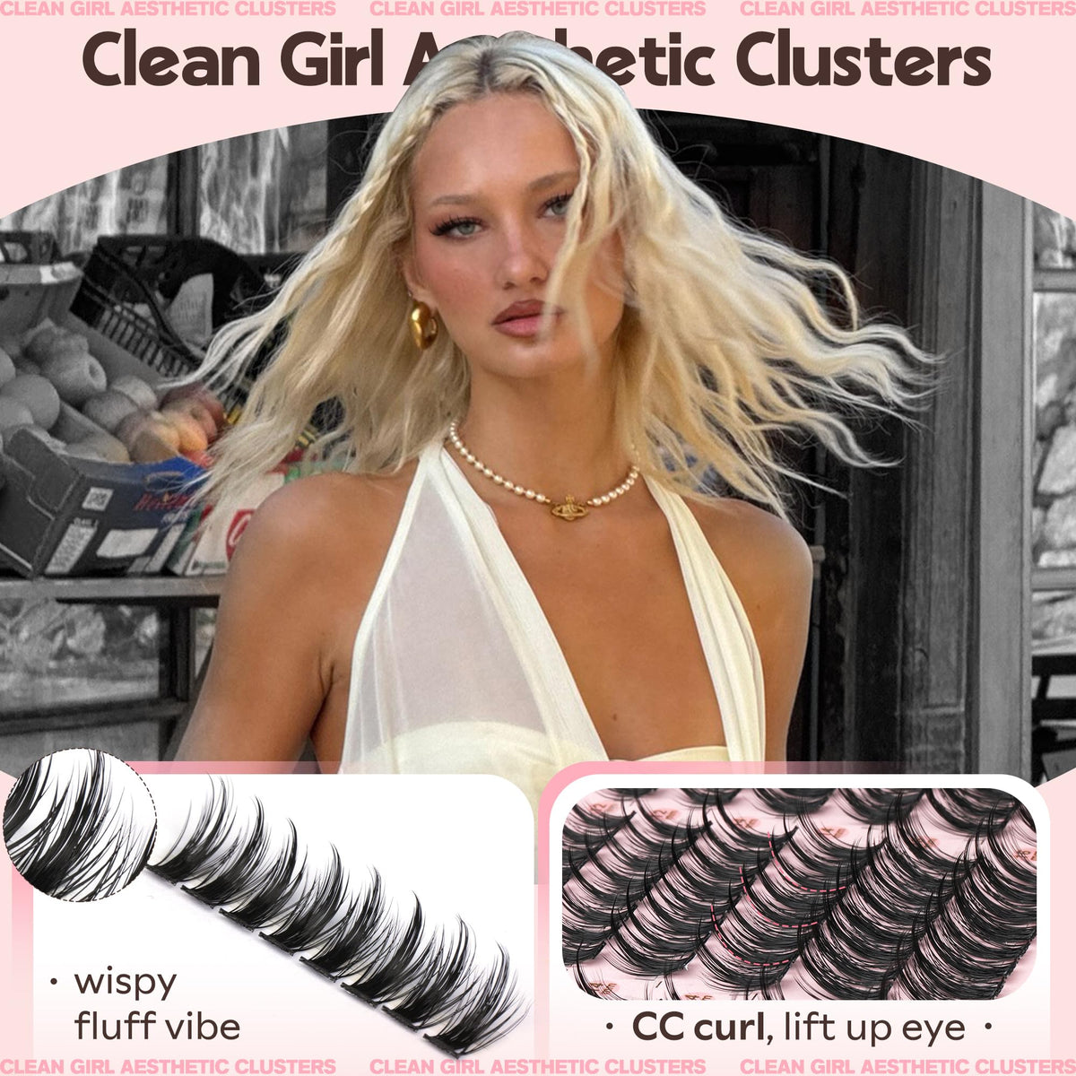 Goddvenus close-up of CC-curl fibers showing feathered tips for natural blending and lift