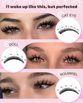 Goddvenus close-up of lash cluster texture highlighting soft fibers