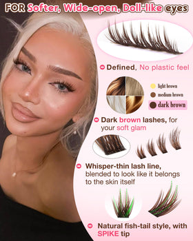 Goddvenus close-up fish-tail texture showing feathery tips and soft volume