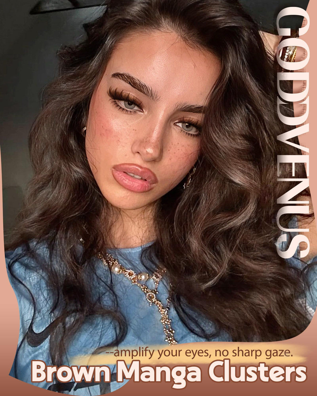 Goddvenus close-up of spiked faux-mink fibers showing textured definition benefit