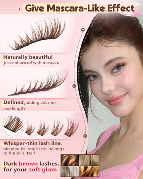 Goddvenus close-up of brown wispy cluster texture for natural blending