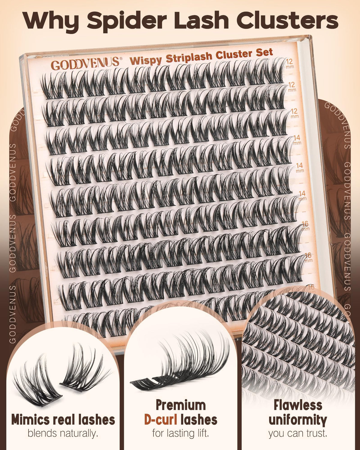 Goddvenus fiber detail showing wispy texture for natural blending