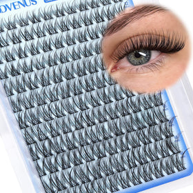 Goddvenus front packaging showing 144 wispy lash clusters and mixed lengths benefit easy selection