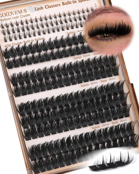Goddvenus front packaging showing 213-piece cluster kit, easy dramatic volume