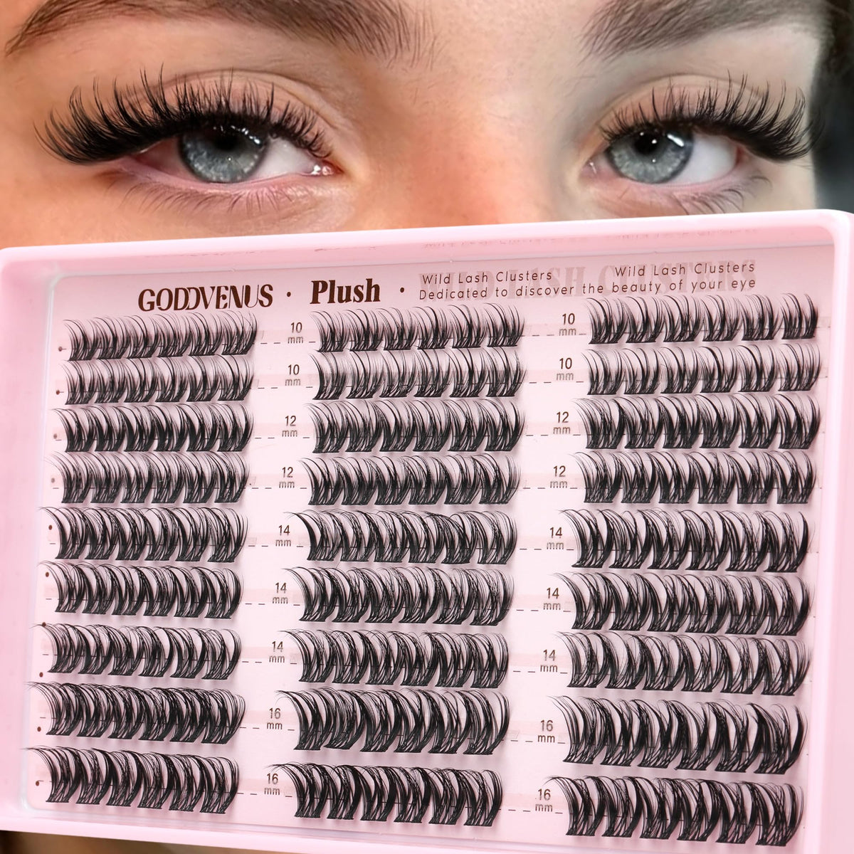 Goddvenus front packaging showing full 162-cluster kit and benefits