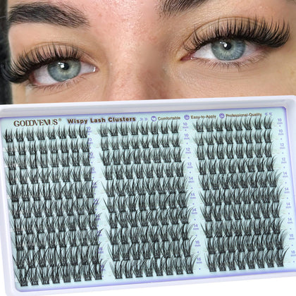 Goddvenus front packaging showing natural lash clusters and brand name benefit