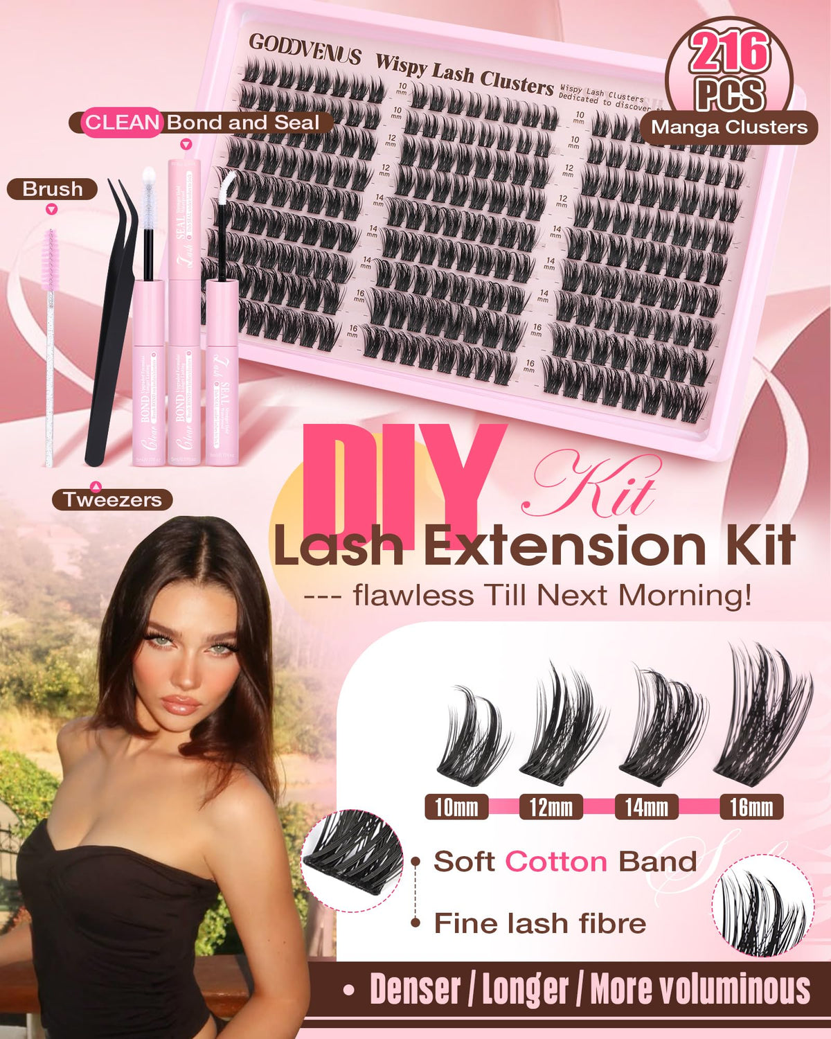 Goddvenus waterproof glue and brush demonstrating precise application
