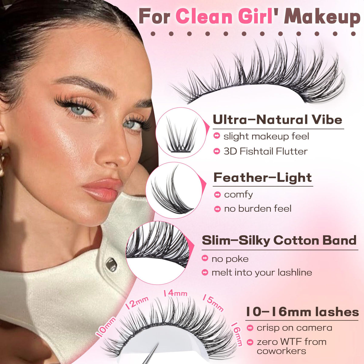 Goddvenus lash cluster application in progress demonstrating simple DIY