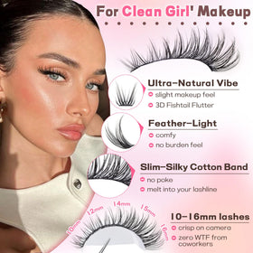 Goddvenus lash cluster application in progress demonstrating simple DIY