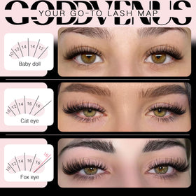 Goddvenus lash map and tools layout for easy DIY application