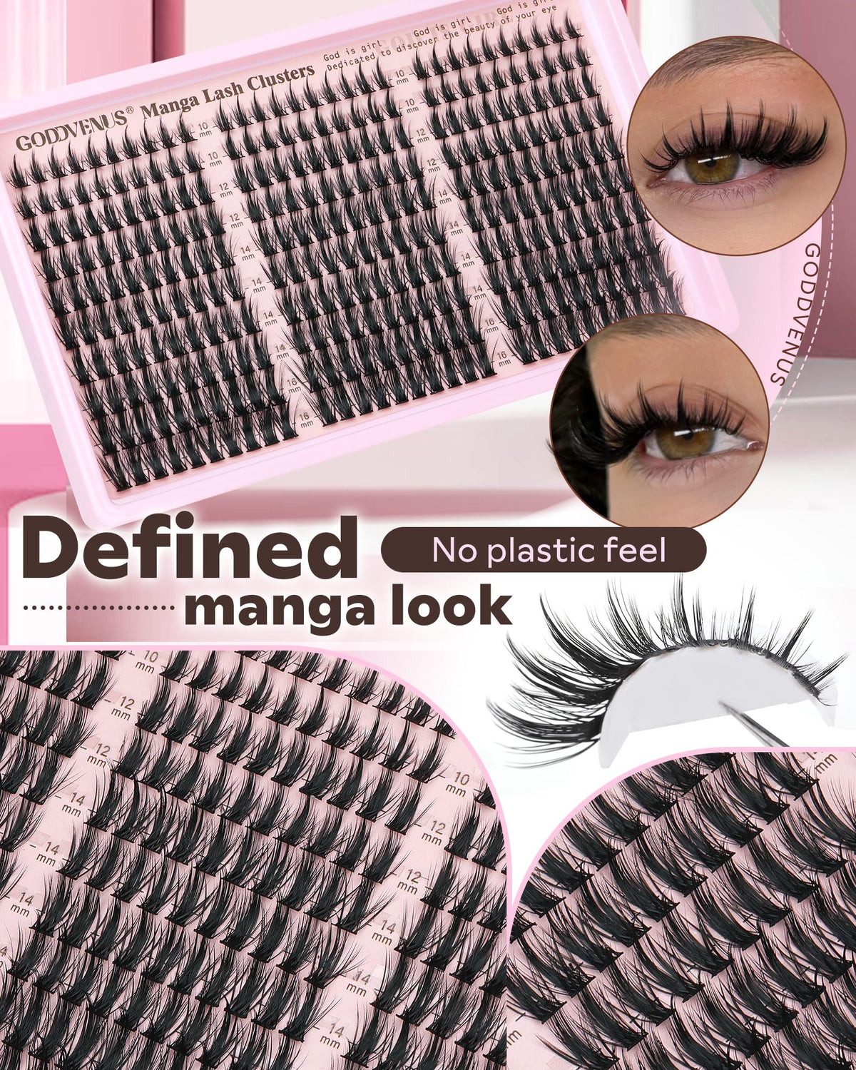 Goddvenus length comparison chart 10–16mm showing customizable benefit