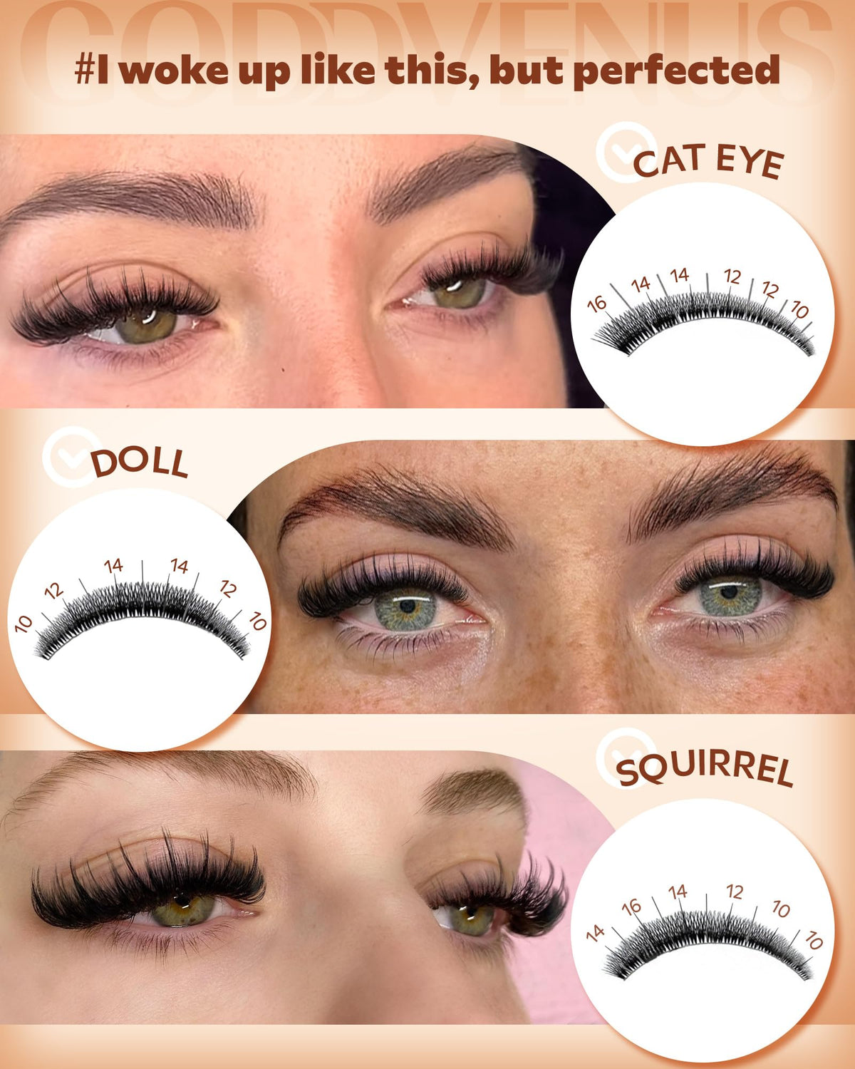 Goddvenus lifestyle cosplay look showing dramatic anime-style lash impact