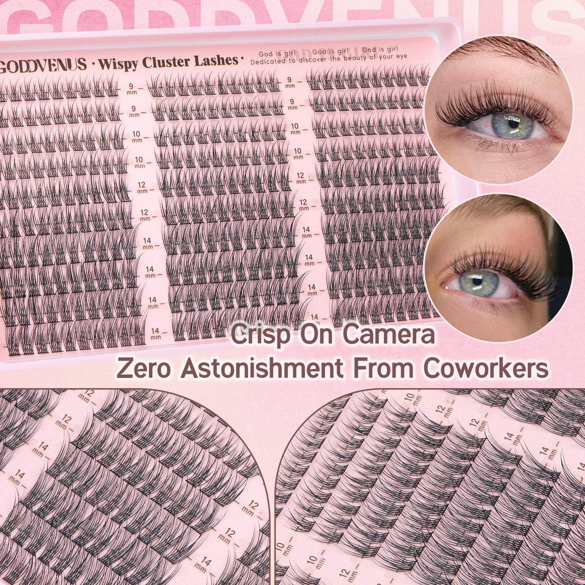 Goddvenus lifestyle image wearing clusters for natural day-to-night enhancement