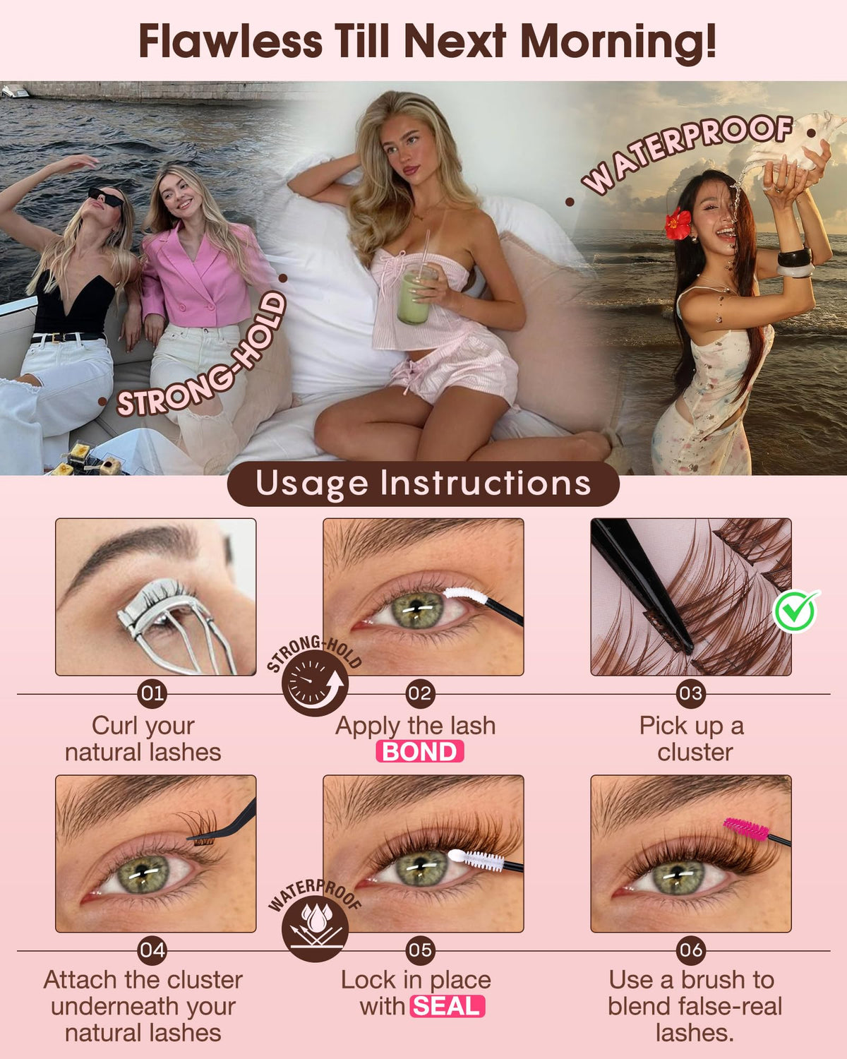 Goddvenus lifestyle shot of evening makeup with clusters creating soft glam benefit