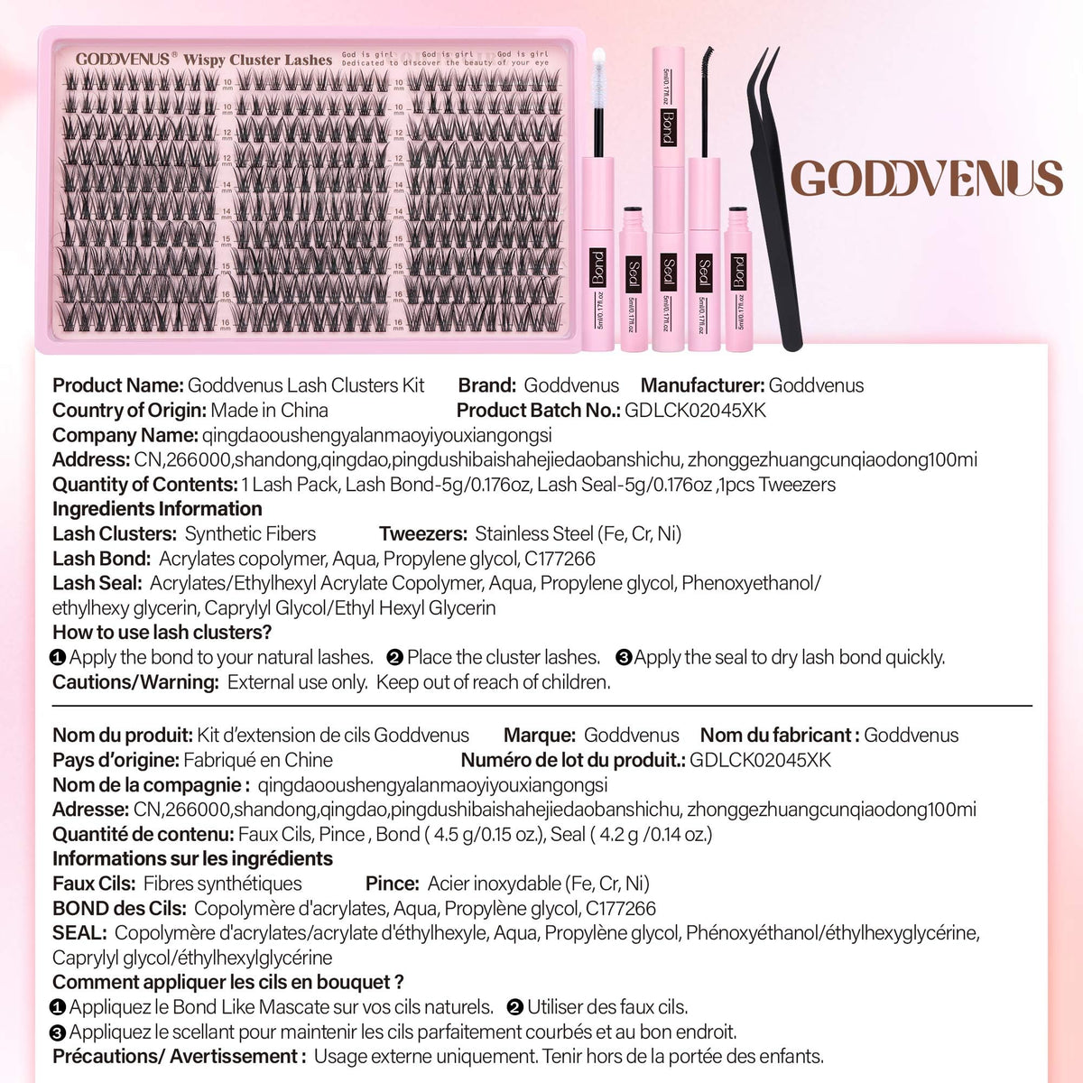 Goddvenus kit staged in makeup bag for easy travel and quick touch-ups