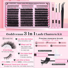 Goddvenus night out lifestyle model wearing full D-curl clusters for dramatic lifted eyes