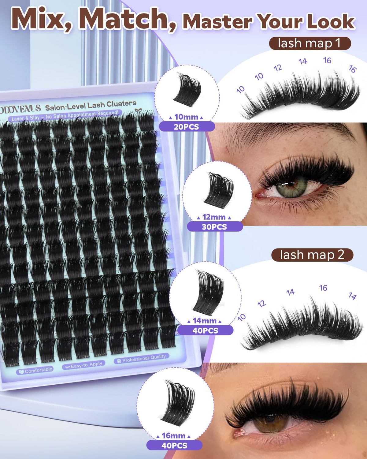 Goddvenus on model wearing subtle clusters offering natural-enhancement benefit