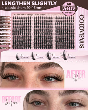 Goddvenus side profile worn lashes showing lifted anime-style effect