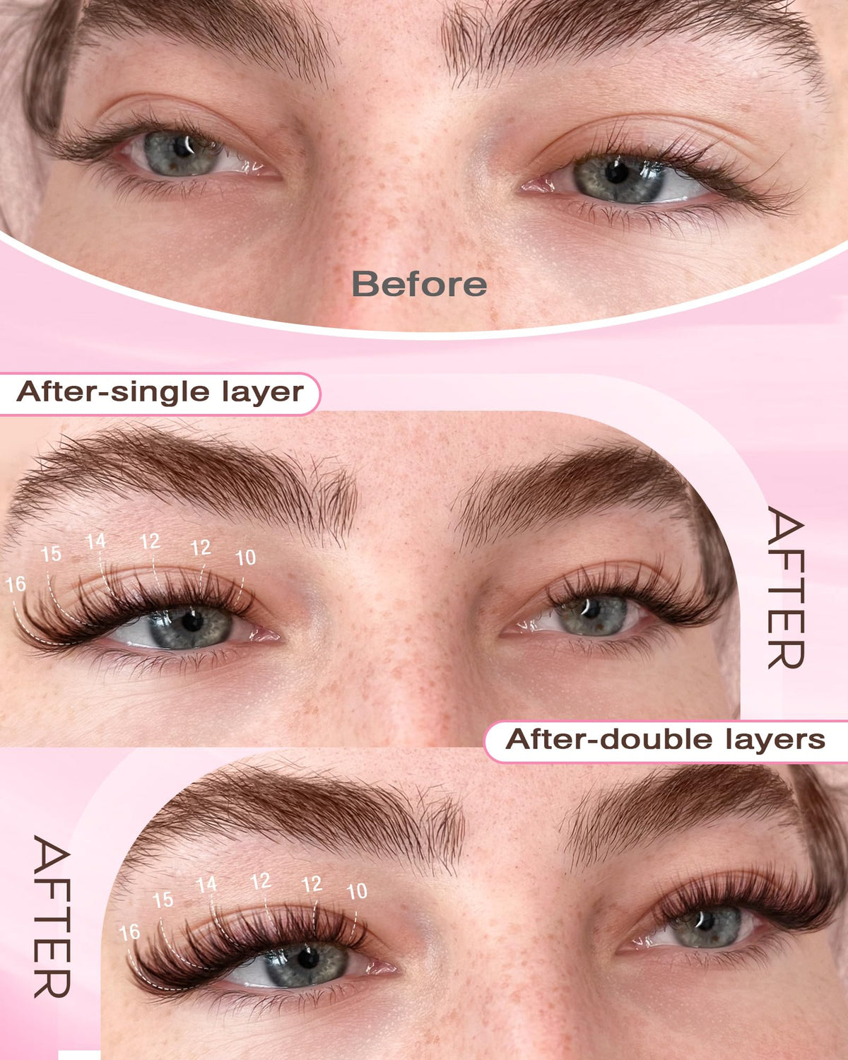 Goddvenus side profile worn lashes showing soft-glam enhancement