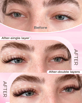 Goddvenus side profile worn lashes showing soft-glam enhancement