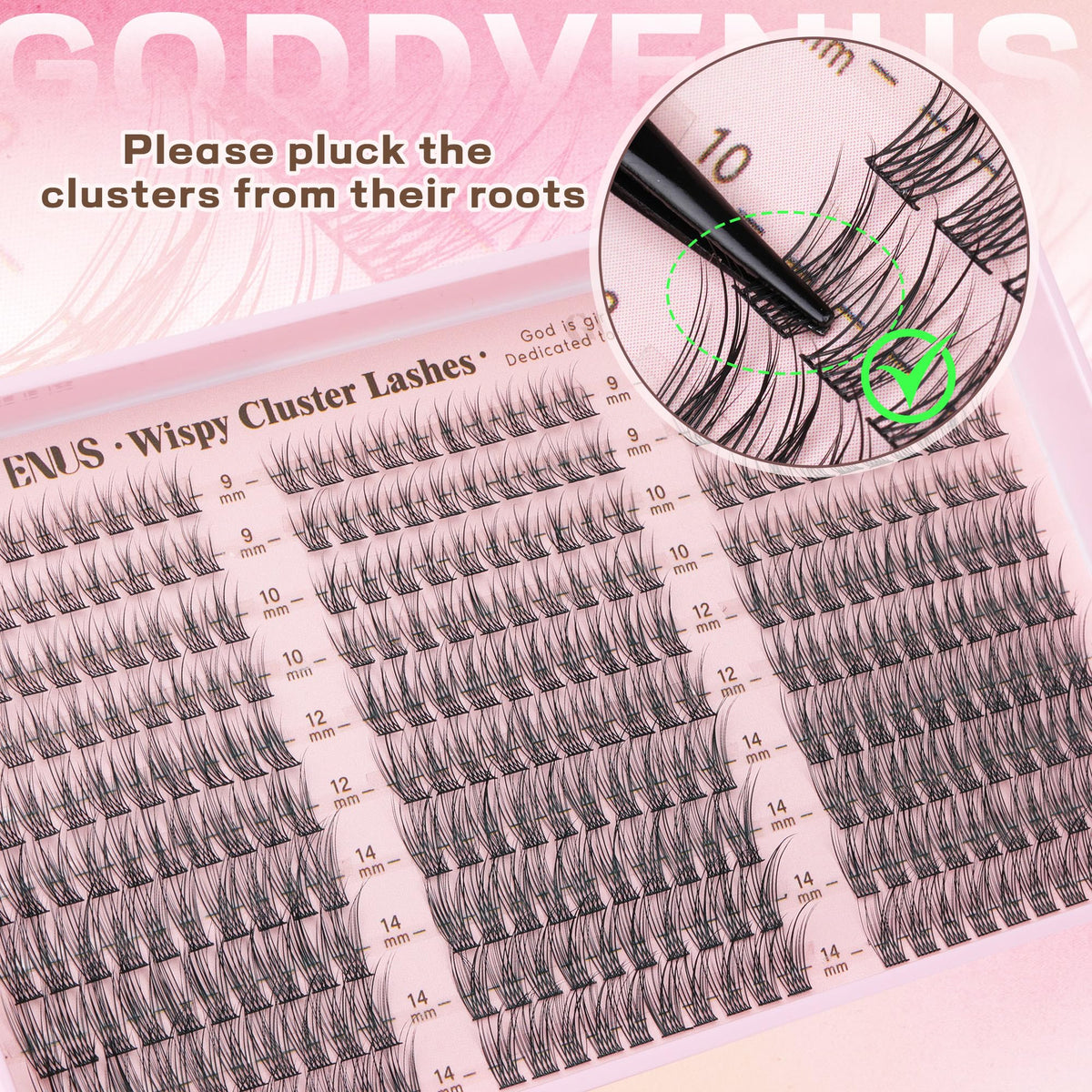 Goddvenus storage tray with organized clusters to preserve curl and hygiene