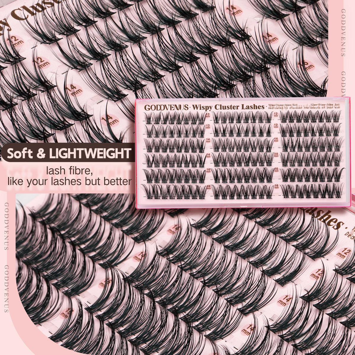 Goddvenus macro view of lash fiber texture emphasizing soft comfortable wear