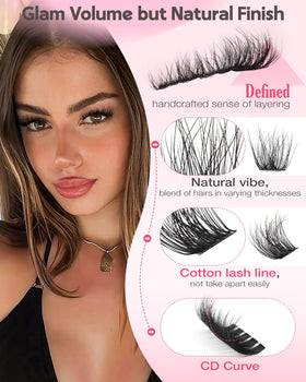 Goddvenus lashes worn on eyes showing soft lift and natural enhancement benefit