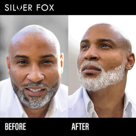 godefroy before and after beard comparison showing brighter, cooler silver finish