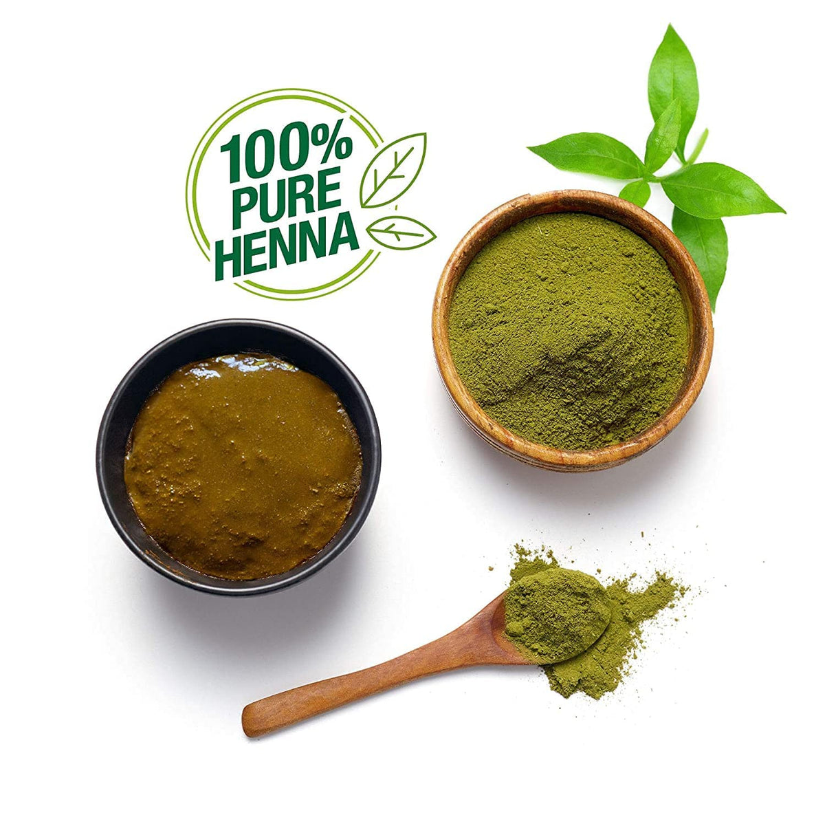 Godrej Nupur Henna pouch next to a ruler illustrating 400 g pack convenience benefit