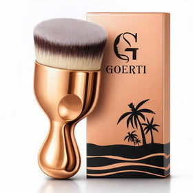 GOERTI angled kabuki brush front view showing wide angled head and smooth finish