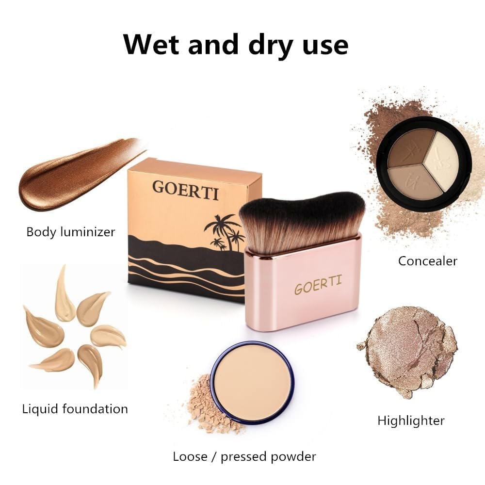 GOERTI handle and ferrule detail highlighting rose-gold finish and durable construction