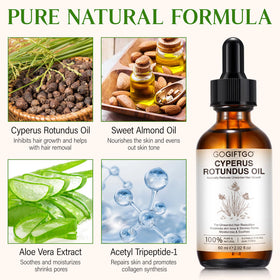 GOGIFTGO detailed label showing natural ingredient list and gentle formulation benefit