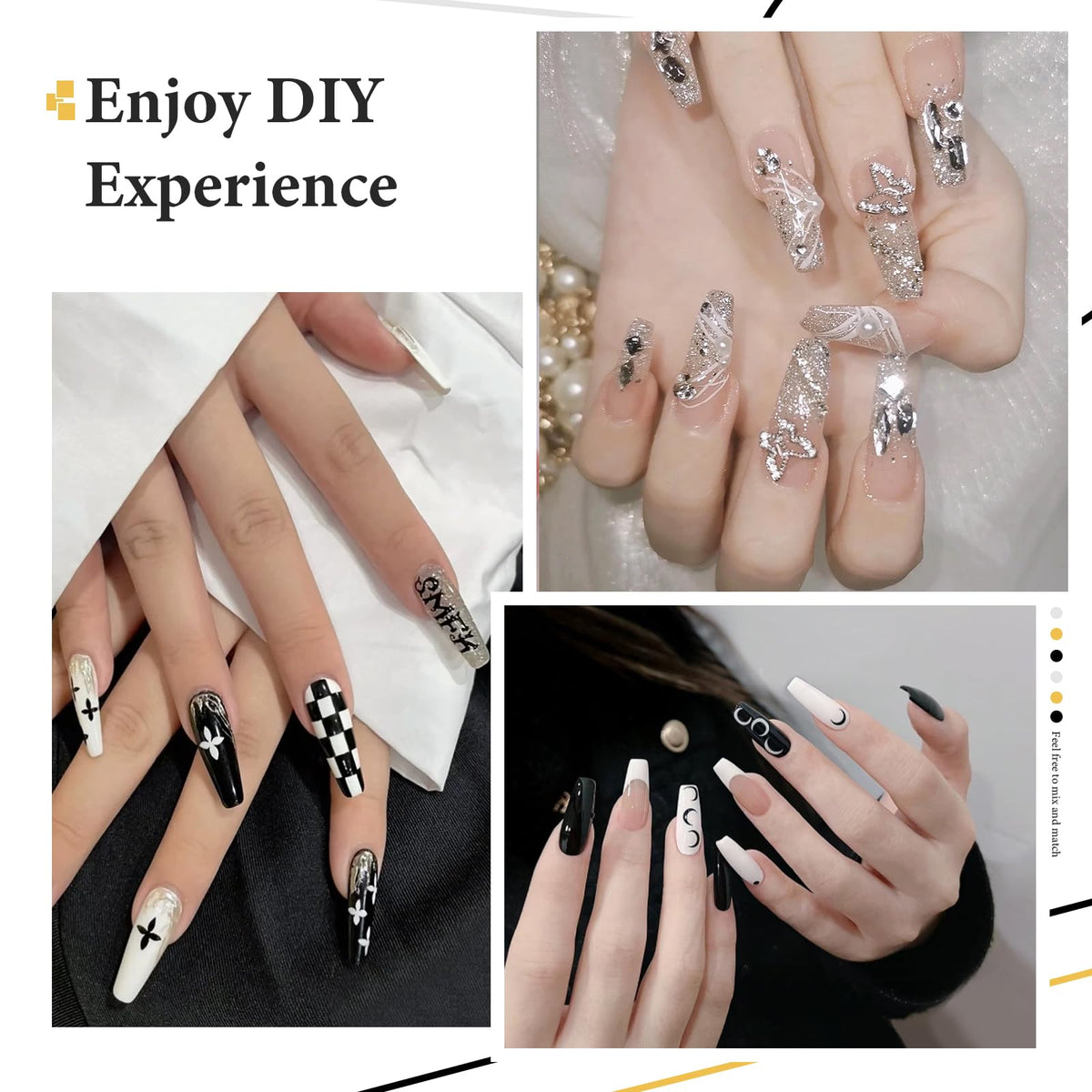 GOICC nail art in use applying fine lines and French tips for professional finish