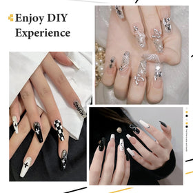 GOICC nail art in use applying fine lines and French tips for professional finish