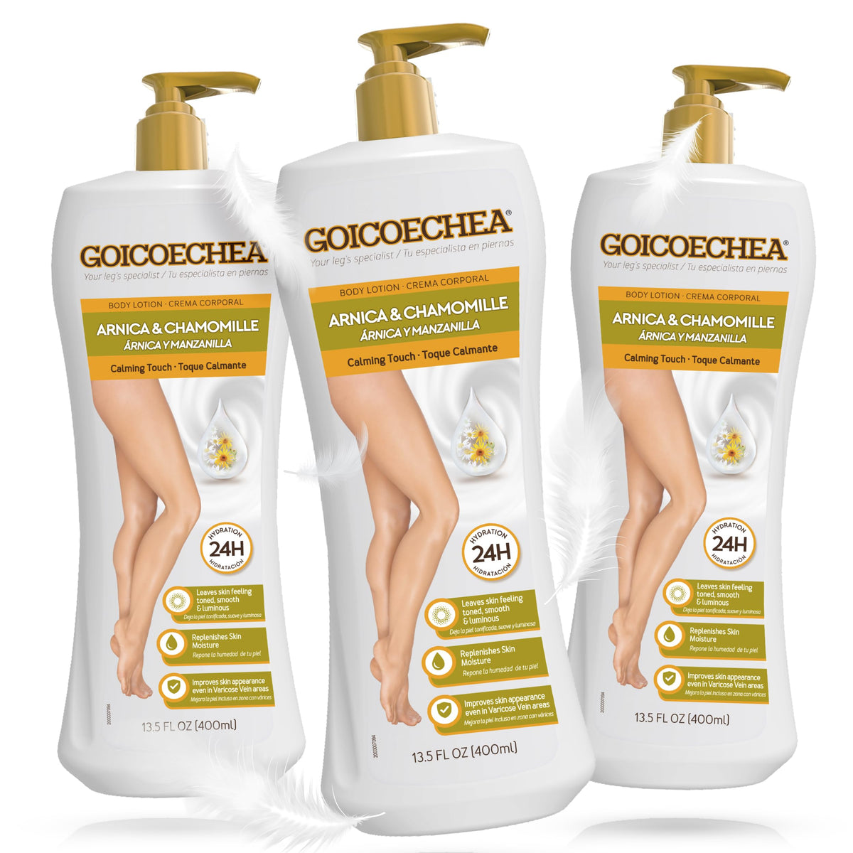 Goicoechea front packaging 3-pack showing value and convenience