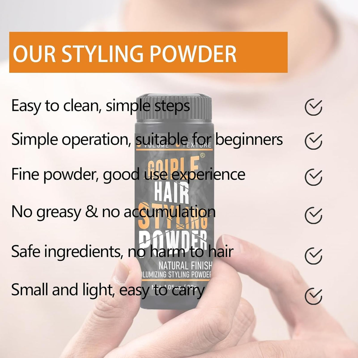 Goiple application in hand dispensing small amount for easy, controlled use