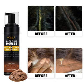 Goiple application on lace close-up shows seamless blending benefit