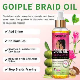 Goiple application on scalp demonstrating soothing effect for dry patches