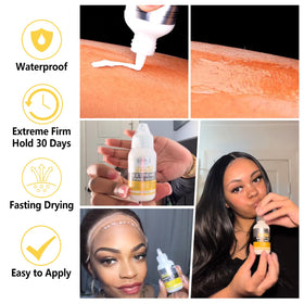 Goiple application step-by-step demonstrating thin layers for natural hairline