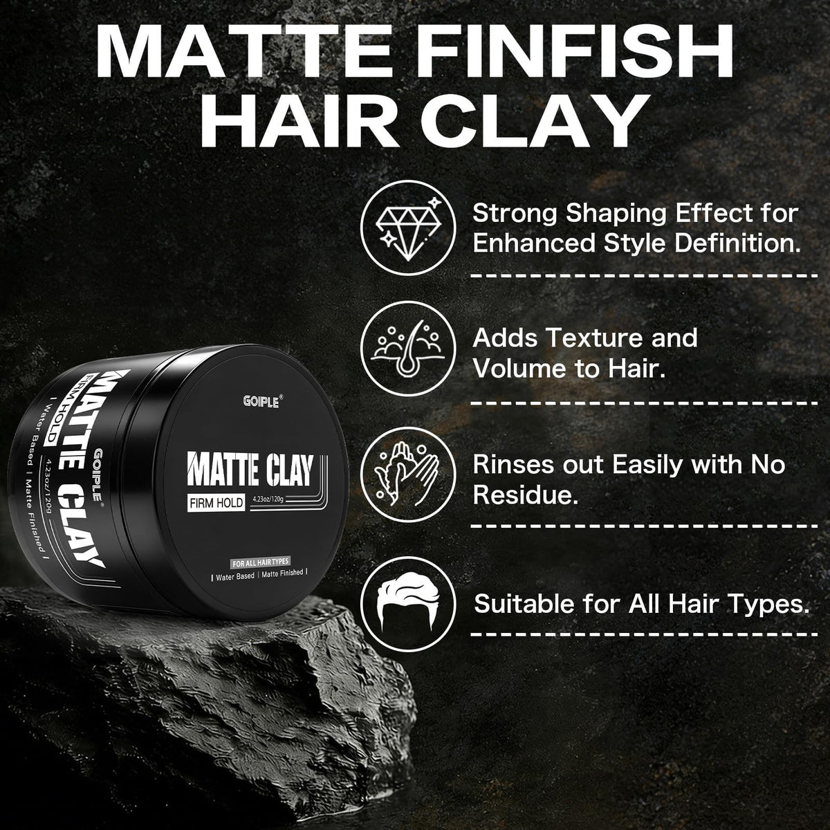 Goiple clay on hands demonstrating smooth application and quick spread