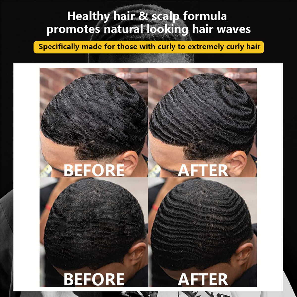 Goiple before and after demonstrating improved wave pattern