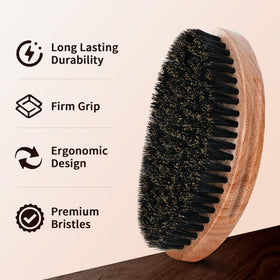 Goiple boar bristle detail showing dense bristles for even product distribution