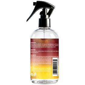 Goiple bottle on vanity with styling tools showing routine use
