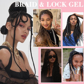 Goiple styled braids with high shine showcasing glossy finished look